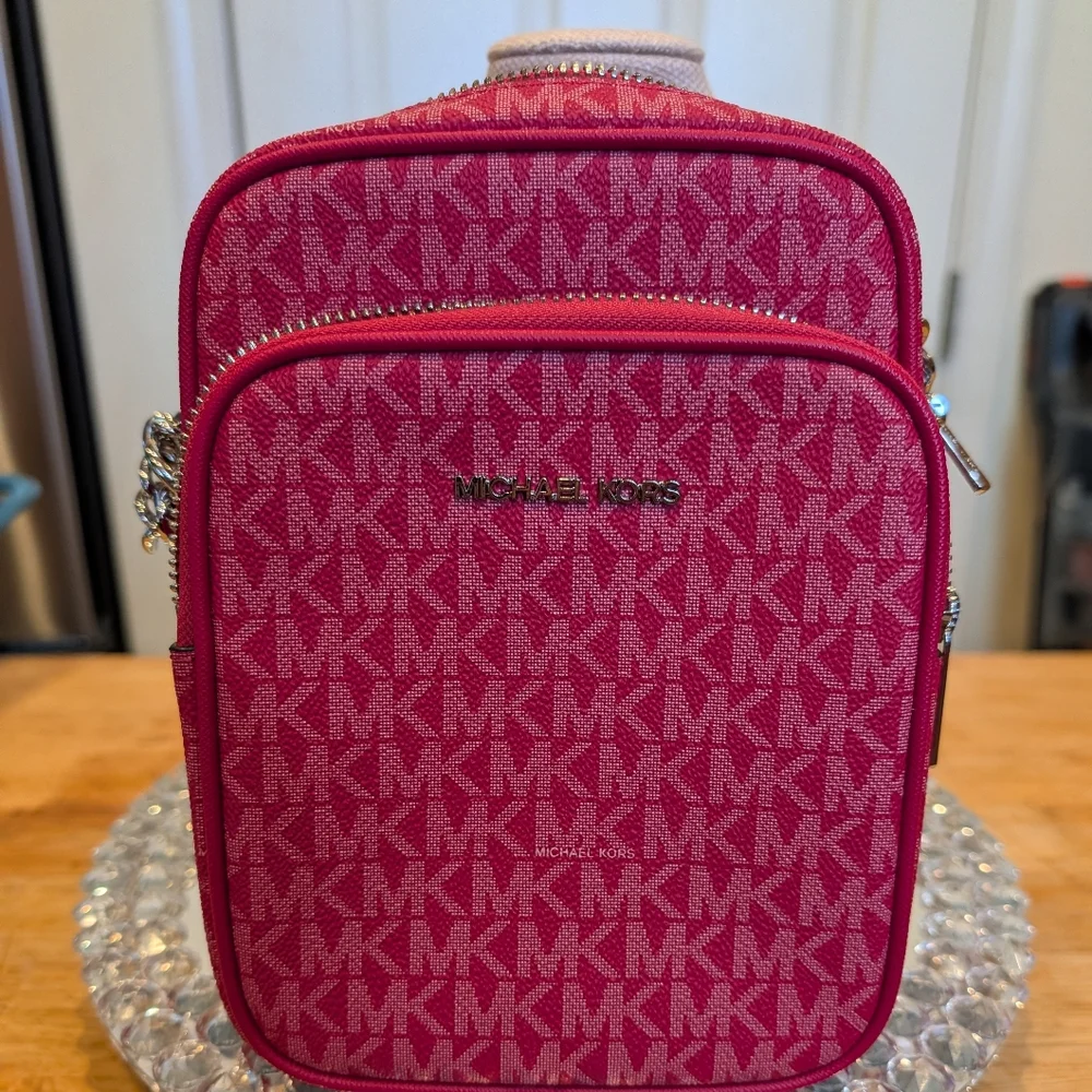 MICHAEL KORS Jet Set Travel Medium Signature Logo Crossbody NWT